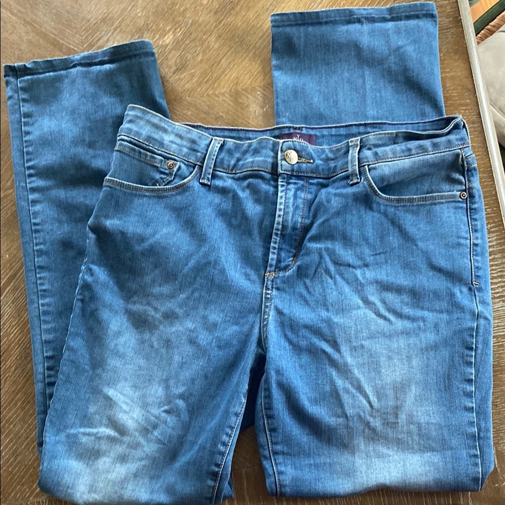 NYDJ Blue Straight Leg Jeans Classic Style